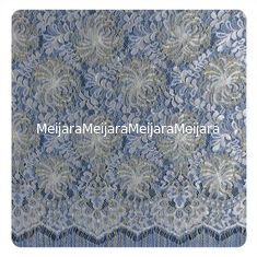 China Multi color Chantilly Metallic Nylon Lace Fabric ,  Eyelash Lace Trim For Womens Dress supplier