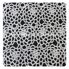 China Antique Stretch Polyester Embroidery Lace Fabric ,  White Flower supplier