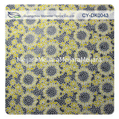 China Cotton Circle Colored Polyester Burnout Allover Flower Lace Fabric For Kid Clothes supplier