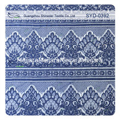 China Easy Cleaning Navy Nylon Garment Lace Fabric Scalloped Lace Eyelash Fabric supplier