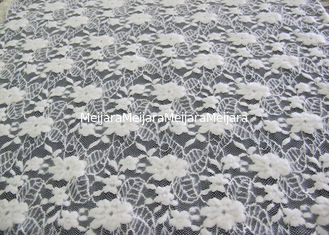 China Washable Brushed Floral Lace Stretch Fabric / Nylon Cotton Spandex Fabric CY-LQ0043 supplier