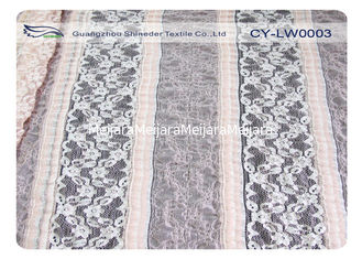 China Novel Tulle Stretchable Lace Nylon Spandex Fabric , 130cm Width CY-LW0003 supplier