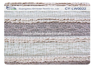 China OEM / ODM Water Soluble Stretch Lace Fabric , Cotton Nylon Spandex Fabric CY-LW0022 supplier
