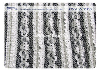 China Eco Friendly Cotton Stretch Lace Fabric For Dress , Garment Shrink-Resistant CY-LW0103 supplier