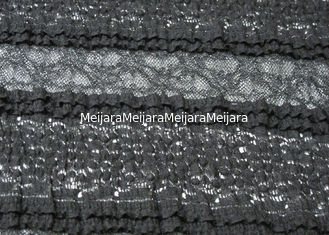 China Shrink-Resistant Underwear Stretch Lace Fabric Black 130cm Width CY-LW0182 supplier