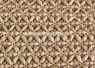 China Garment Anti-Static Stretch Lace Fabric Yellow , Cotton Nylon Spandex Fabric CY-LW0631 supplier