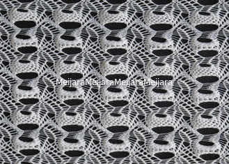 China Hollowed 100% Polyester Lace Fabric , 150cm Width CY-CT8057 supplier