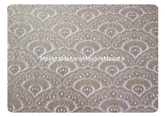 China Water Soluble Fan Shaped Lace Fabric 65% Terylene + 35% Cotton CY-CT8521 supplier