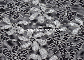 China 90% Nylon + 10% Spandex Flower Elastic Lace Fabric For Nightwear CY-LW0795 supplier