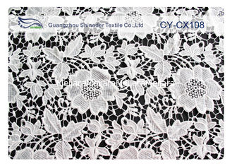 China Nylon Cotton Embroidered Lace Fabric with 120cm Width CY-CX108 supplier