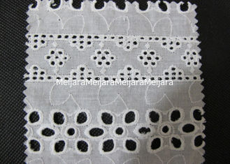 China Water Soluble White Eyelet Cotton Lace Trim / Cotton Antique Lace Trimmings CY-CX0182 supplier