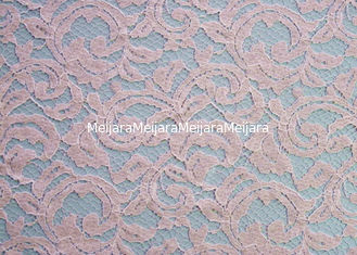 China Nylon Cotton Corded Lace Fabric Red / Brown Shrink-Resistant OEM ODM CY-LW0679 supplier