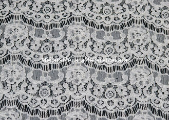China Eyelash Corded Lace Fabric Water Soluble , Stretchy Nylon Cotton Fabric CY-LW0716 supplier