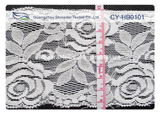 China New Design Cotton Nylon Lace , Nylon + Cotton 10cm Width CY-HB0101 supplier