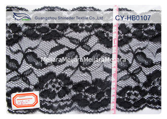 China Sexy Black Nylon Lace Trim For Underwear , Nightwear CY-HB0107 supplier