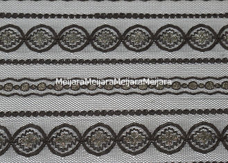 China High Tenacity Metallic Lace Mesh Fabric For Upholstery 150cm Width CY-LW0208 supplier