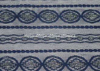 China Scalloped Edge Gold Metallic Lace Fabric Shrink-Resistant SGS CY-LW0208 supplier