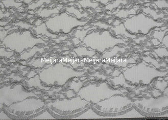 China Yarn Nylon Silver Metallic Lace Fabric For Nightwear Anti-Static CY-LW0632 supplier