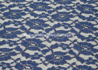 China Eco-Friendly Metallic Lace Fabric Blue , Nylon Cotton Lace Fabric CY-LW0791 supplier