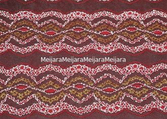 China Elastic Lingerie Metallic Eyelet Lace Fabric , Anti-Static And Multi Colored supplier