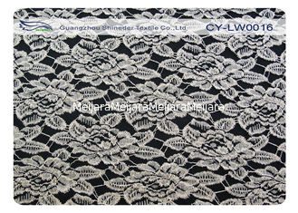 China Breathable Cotton Nylon Lace Fabric , Flower Lace Fabric OEM / ODM CY-LW0016 supplier
