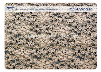 China Elastic Flower Cotton Nylon Lace Fabric Elegant Anti Shrink CY-LW0018 supplier