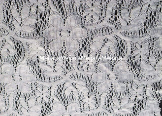 China White Floral Polyester Lace Fabric for Wedding Dress , Lingerie CY-CT0001 supplier