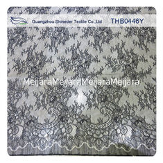 China 100% Nylon Lace Fabric Fashion Garments Wedding Dress Floral Stretch Lace Fabric supplier
