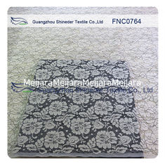 China Women Garments Nylon Cotton Lace Fabric With Floral Panel 1.45 - 1.5m Width supplier