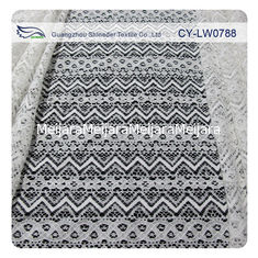 China Jacquard Nylon Cotton Corded Lace Fabric For Garment Material SGS BV ITS CY-LW0788 supplier
