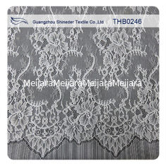 China Nylon Fashion Bridal Chantilly White Lace For Wedding Dresses supplier