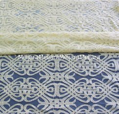 China Voile Yellow Cotton Nylon Lace Fabric Eco-friendly Dyeing For Curtain Decoration CY-DK0035 supplier