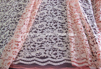 China Eco-friendly Cotton Nylon Lace Mesh Fabric Pink 145CM - 150CM Width CY-DK0025 supplier