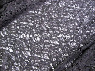 China 150cm Water Soluble Cotton Nylon Lace Fabric Black Knitted CY-LW0032 supplier