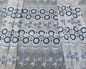 China Cotton Colored Dot Polyester Lace Fabric Burnout Flower Lace for Girls ' Dress and Skirts(CY-DK0022) supplier
