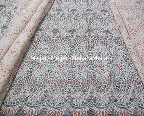 China Black Unique Cotton Polyester Lace Fabric Knitted with Burnout Flower Lace for Ladies Garment(CY-DK0020) supplier