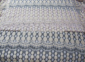 China Ladies Dress Cotton Nylon Lace Fabric Trim Ivory Water Soluble SYD-0006 supplier