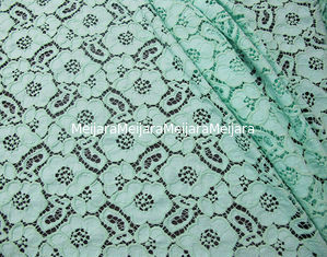 China Mint Green Guipure Cotton Nylon Lace Fabric /  Upholstery Fabric SYD-0010 supplier