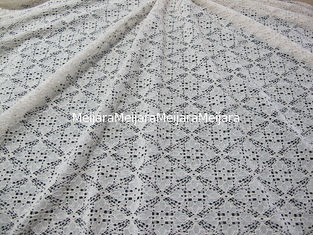 China Stretchable Cotton Nylon Lace Fabric For Apparel , Lace Mesh Fabric supplier