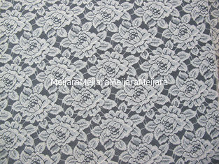 China Allover Guipure Cotton Nylon Lace Mesh Fabric / Floral Lace Fabric SGS supplier