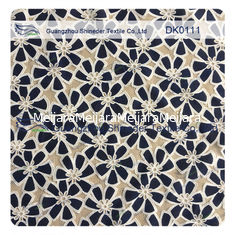 China Simple pattern style Cotton & Poly Burned out Lace Fabric  use for garment supplier