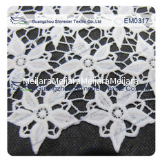 China Five-Petal Flower Embroidered Lace Fabric for garment/ladies dress/wedding dress supplier