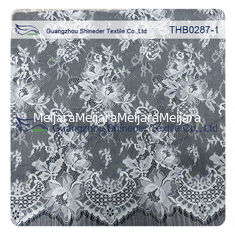China Light Two-tones Colors Polyester & Nylon Chantilly Lace for Wedding & garment dress supplier