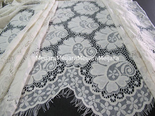 China Bridal 30% Nylon 70% Cotton Eyelash Lace Trim for Wedding Dresses supplier