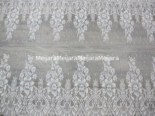 China Elastic Dress Gown Eyelash Lace Trims By The Yard Chic Black Shiny Sheer supplier