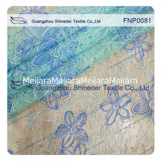 China Polyster Nylon Lace Fabric of Mint Green with  Pattern Floral supplier