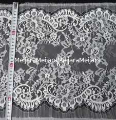 China Nylon Eyelet Lace Trim , Floral Scallop Bridal Lace For Evening Dress supplier