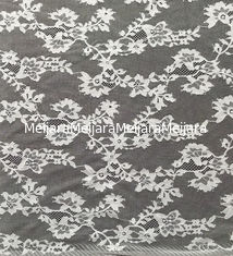 China White Eco - Friendly Dyeing Nylon Lace Fabric Light Net Mesh Small Flower Lady Dress supplier