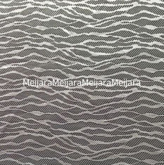 China White Nylon light Lace Fabric stripes for bedding and home textile supplier
