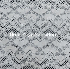 China Floral Line Holes Cotton Nylon Lace Fabric For Ladies Dressing  150CM Width supplier